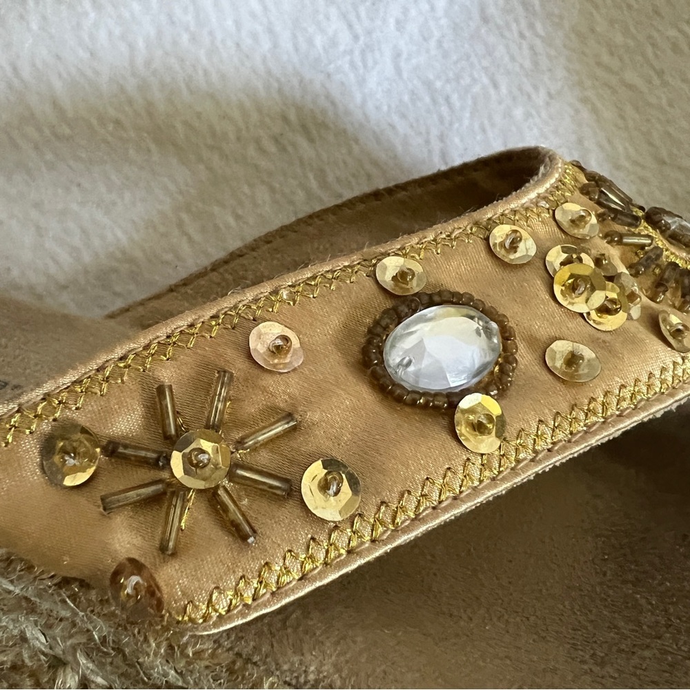 Vintage Montego Bay Club Beaded Espadrille Wedges - Picture 7 of 13